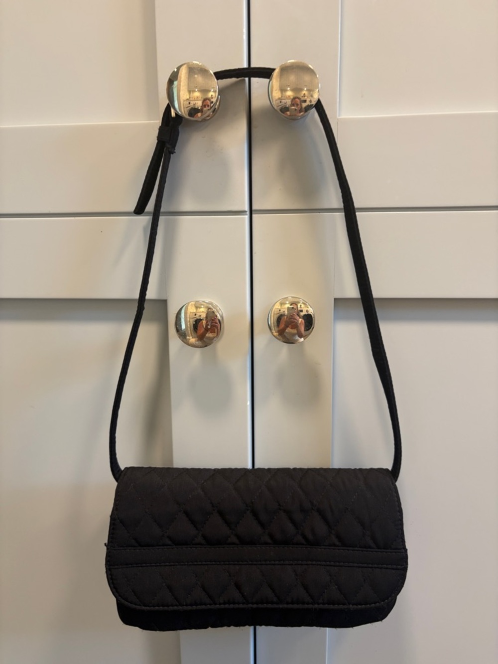 Vera Bradley Black Quilted Crossbody Shoulder Bag